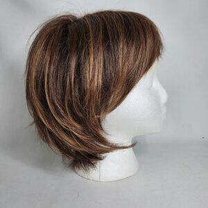Noriko by Aderans Sky Marble Brown Synthetic Wig Shaggy Bob 1649 Petite Average